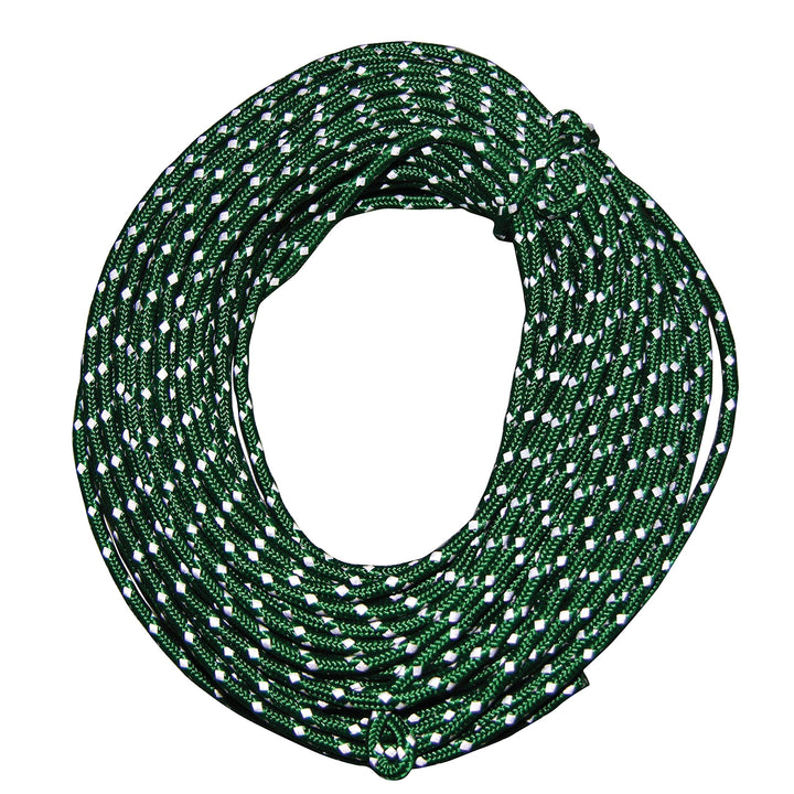 ShineLine Reflective Cord - Heavy-Duty Reflective Nylon Rope - Utility Cord for Hiking, Camping, Boating & Backpacking Essentials - Green, 50 Feet
