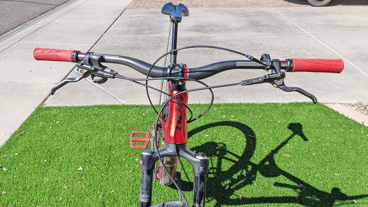 MTB Handlebars, Mountain Bike Handlebars, MTB Bars Riser Handlebars 31.8, Carbon Fiber 720mm 740mm 760mm MTB Bike Handlebars MTB Handle Bars(Red pro 3K, 720mm) Bicycle Handlebars MTB Bars