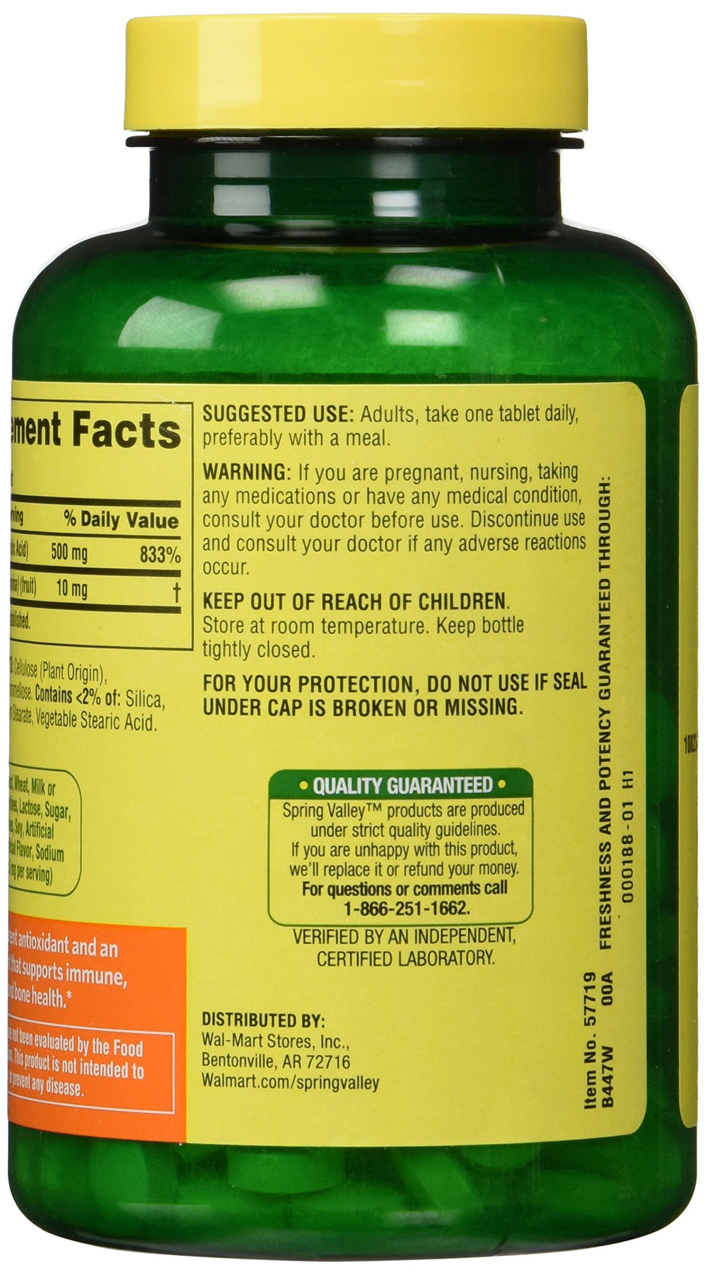 - Vitamin C with Rose Hips 500 mg, Twin Pack, 250 Tablets Each Bottle