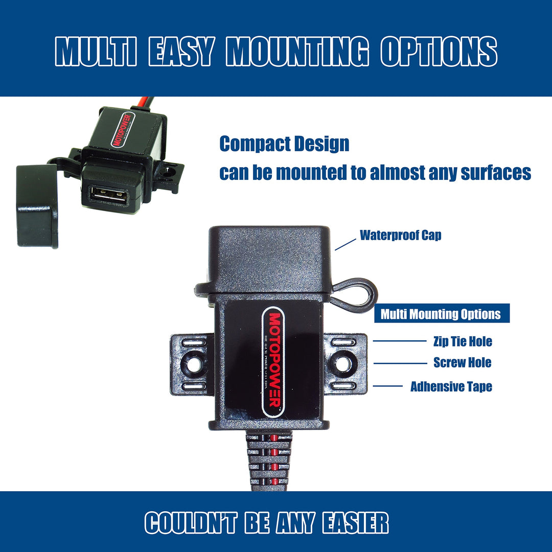 MP0609 3.1Amp Motorcycle USB Port SAE to USB Adapter