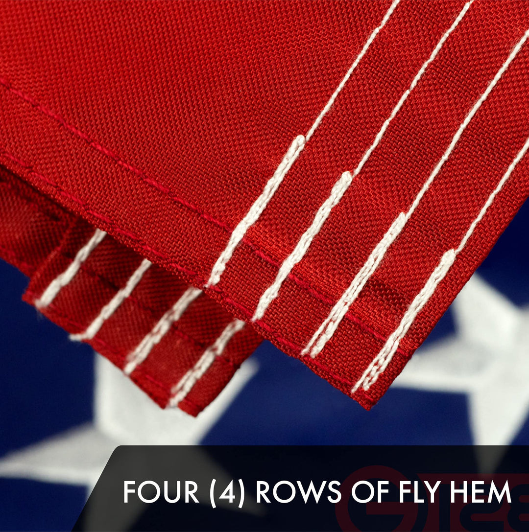 American USA Flag | 2x3 Ft | ToughWeave Series Embroidered 210D Polyester | Country Flag, Embroidered Stars, Sewn Stripes, Indoor/Outdoor, Vibrant Colors, Brass Grommets