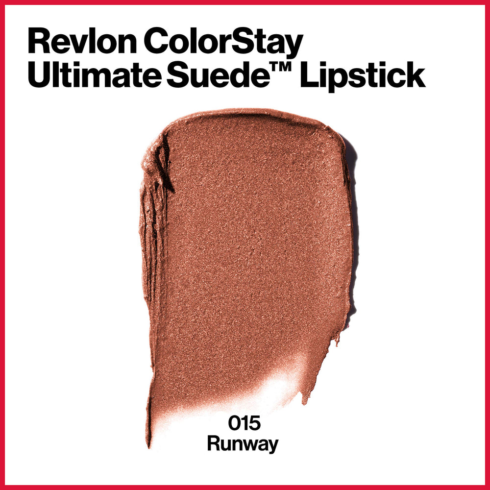 Matte ColorStay Ultimate Suede Longwear Soft, Ultra-Hydrating High-Impact Lip Color, Formulated with Vitamin E, Runway Lipstick (015), 0.09 oz