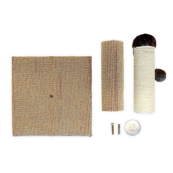Super Catnip Cat Scratching Post, Sisal and Carpet Scratching Post Brown 21 Inches Tall - Brown