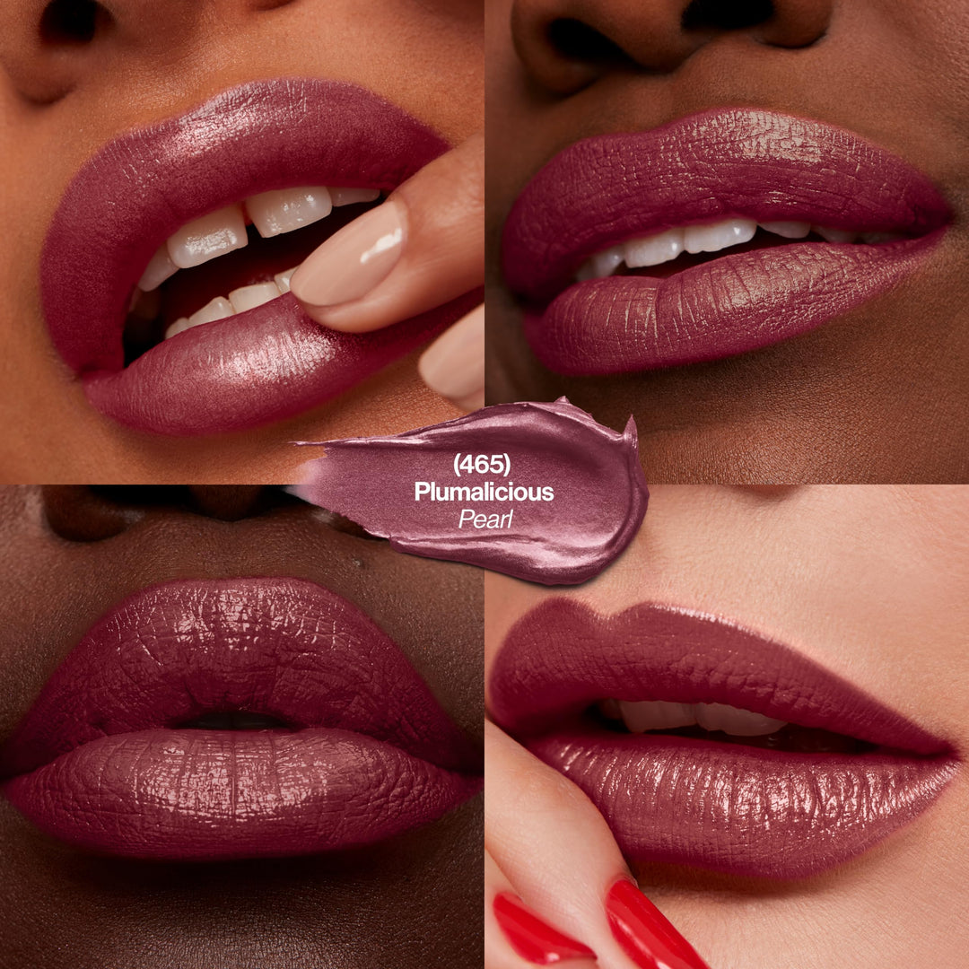 Revlon Super Lustrous Lipstick, High Impact Lipcolor with Moisturizing Creamy Formula, Infused with Vitamin E and Avocado Oil in Plum / Berry Pearl, Plumalicious (465)