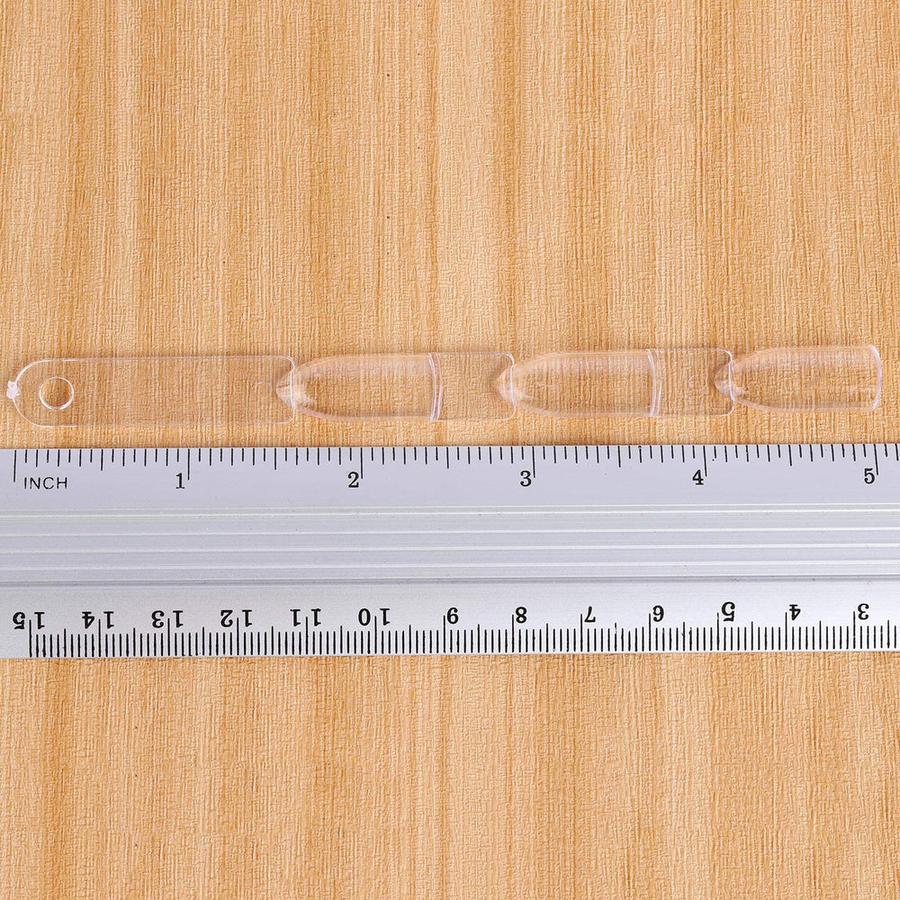 2 Set 300 Tips Clear Nail Art Tip Sticks Fan Shaped Nail Wheel Display Practice Sticks Tool with Metal Split Ring
