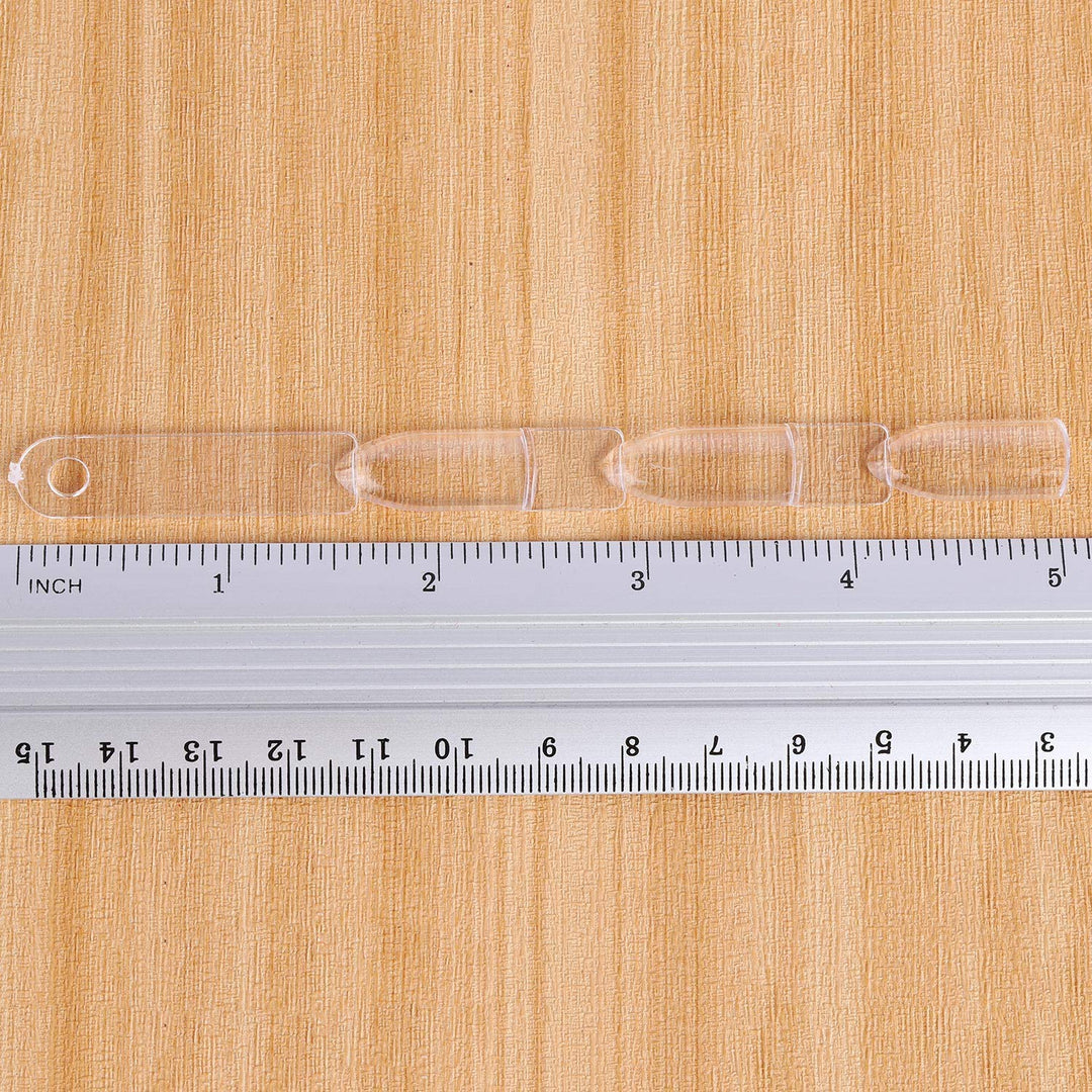 2 Set 300 Tips Clear Nail Art Tip Sticks Fan Shaped Nail Wheel Display Practice Sticks Tool with Metal Split Ring