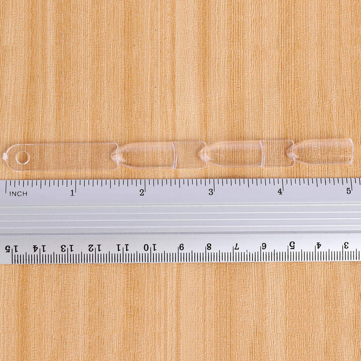 2 Set 300 Tips Clear Nail Art Tip Sticks Fan Shaped Nail Wheel Display Practice Sticks Tool with Metal Split Ring
