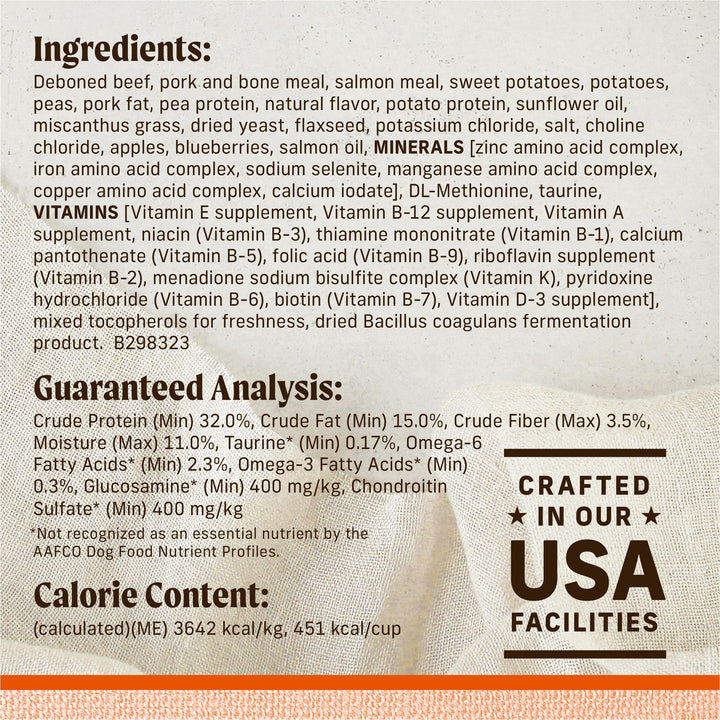 Lil’ Plates Premium Grain Free Dry Dog Food For Small Dogs, Real Texas Beef And Sweet Potato Kibble - 12.0 lb. Bag