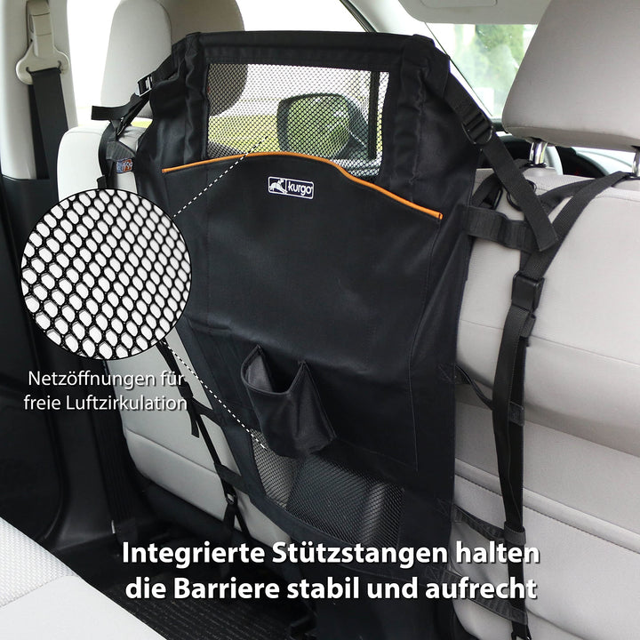 Backseat Dog Barrier for Cars & SUV, Automotive Pet Barrier, Backseat Barrier for Dogs, Reduce Distractions While Driving, Mesh Opening, Easy Installation, Storage Pockets, Universal Fit