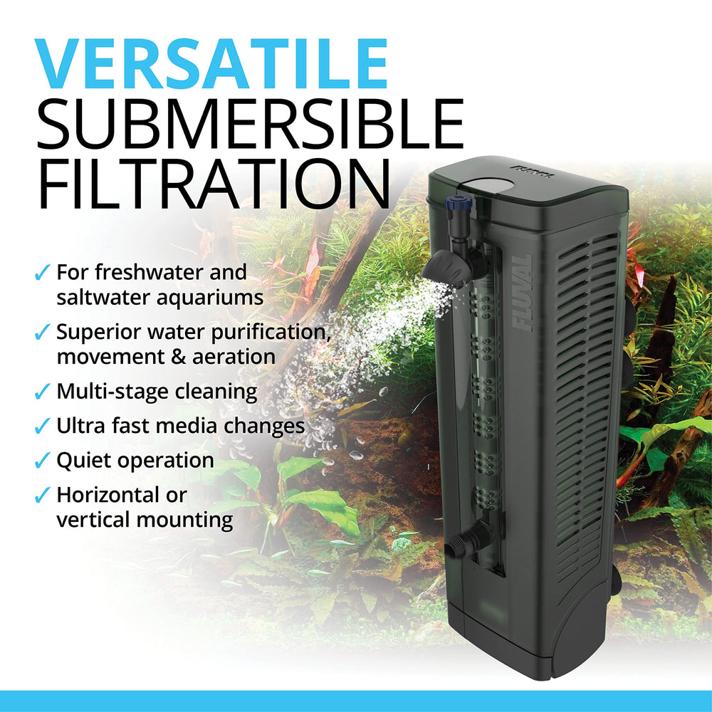 U4 Underwater Filter, Freshwater and Saltwater Aquarium Filter, A480,Black