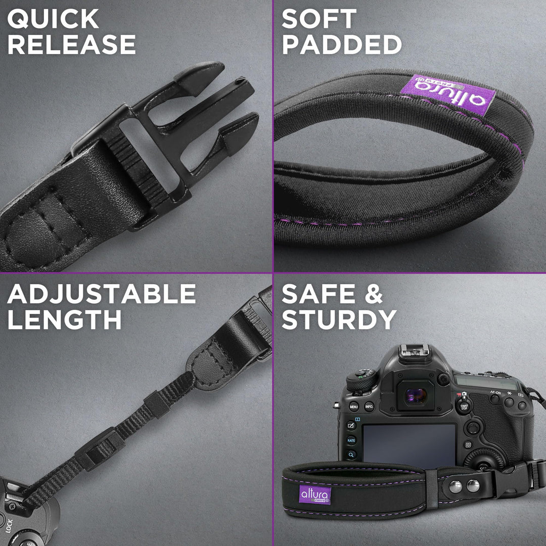 Camera Wrist Strap - Rapid Fire Secure Camera Sling Strap, Camera Straps for Photographers Compatible W/DSLR & Mirrorless - Camera Hand Strap W/Quick Release Camera Strap Dual System