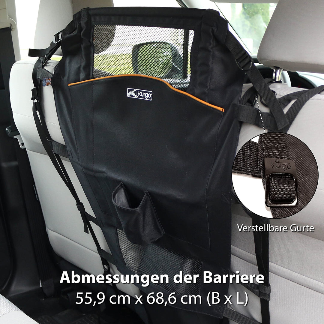 Backseat Dog Barrier for Cars & SUV, Automotive Pet Barrier, Backseat Barrier for Dogs, Reduce Distractions While Driving, Mesh Opening, Easy Installation, Storage Pockets, Universal Fit