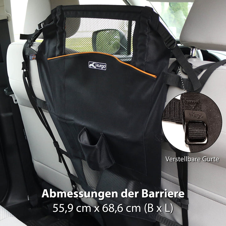 Backseat Dog Barrier for Cars & SUV, Automotive Pet Barrier, Backseat Barrier for Dogs, Reduce Distractions While Driving, Mesh Opening, Easy Installation, Storage Pockets, Universal Fit