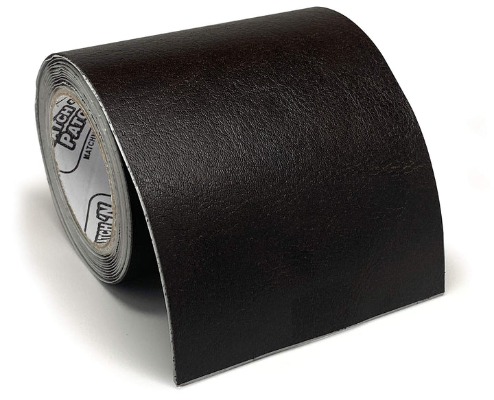 MATCH 'N PATCH Realistic Leather Repair Tape - Durable, Easy-to-Apply, Professional Grade, Versatile Use, Designed in North Carolina for Furniture Restoration, & Home Decor - Dark Brown, 3 in x 72 in