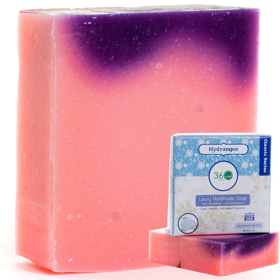 Hydrangea Soap -5oz Castile Handmade Soap bar - Hydrangea Floral fragrance- Pure Lavender Essential Oil Natural Soaps- Great as Anniversary Wedding Gifts Christmas stocking stuffer