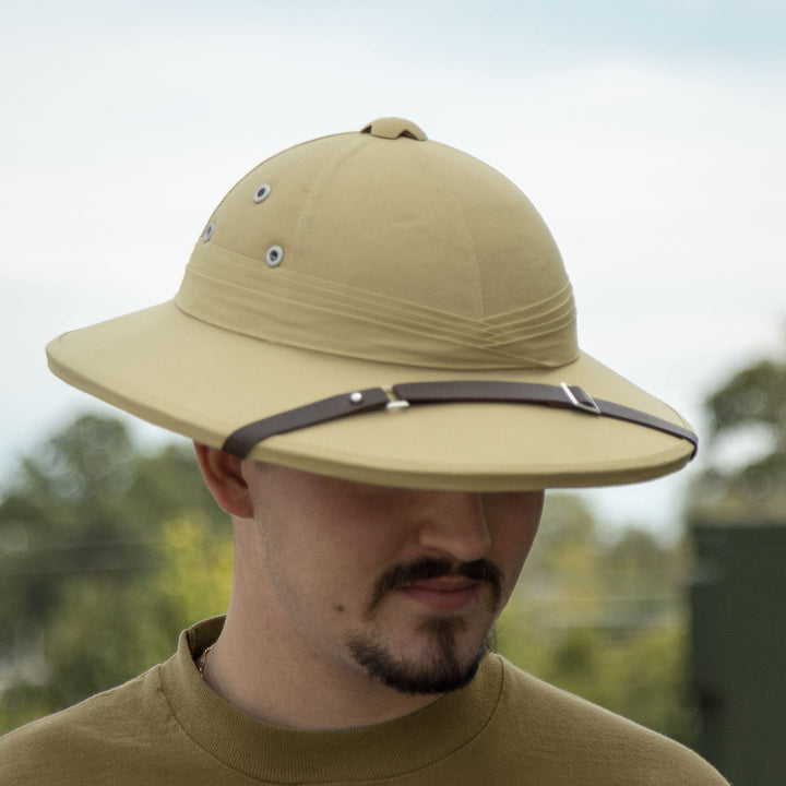 French Army Tropical Pith Helmet in British Khaki
