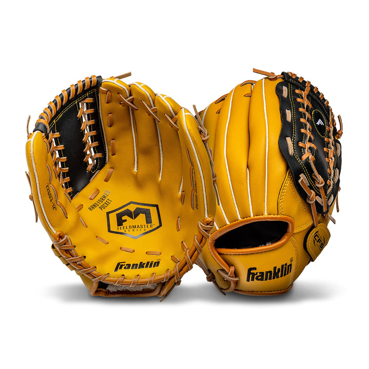 Baseball and Softball Glove - Fieldmaster Adult + Youth Baseball Gloves - Men's + Women's Infield + Outfield Mitt - Right Hand Throw - 12