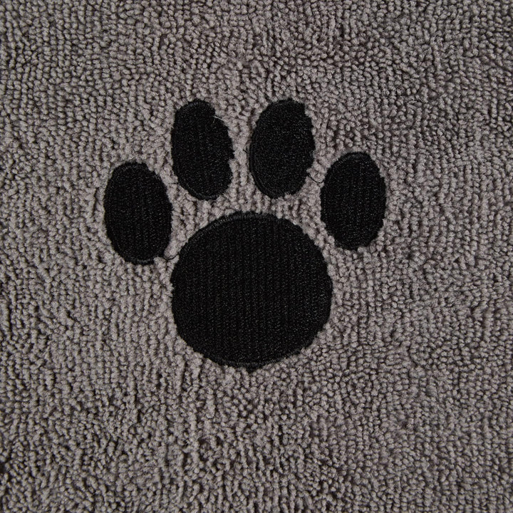 Pet Grooming Towel Collection Absorbent Microfiber X-Large, 41x23.5, Embroidered Gray