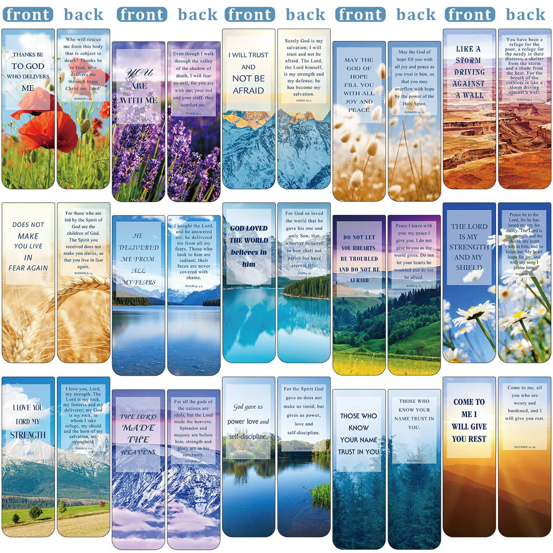 30 Pieces Bible Verses Magnetic Inspirational Bookmarks with Full Scripture Christian Magnetic Book Markers for Men Women Religious Graduation Gifts Students Teachers Book Lovers(Novel Pattern)