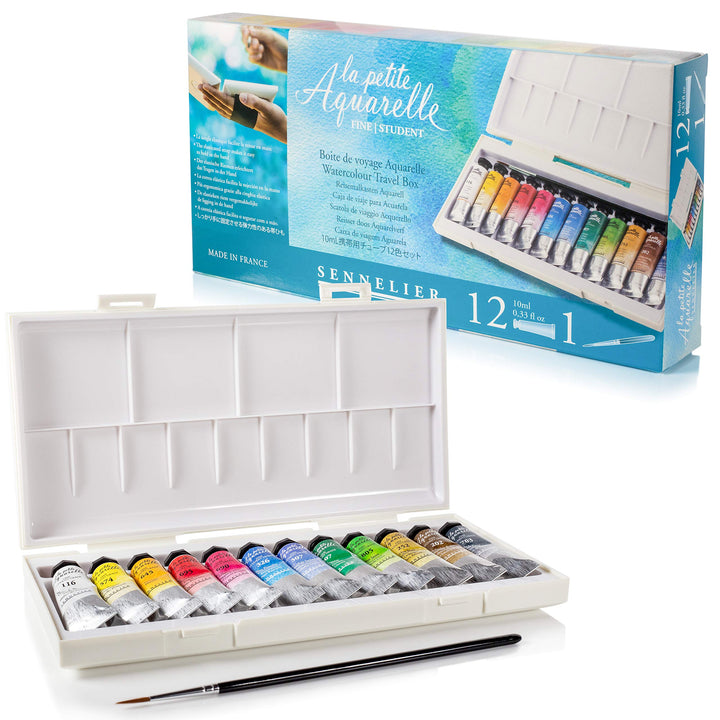 Sennelier La Petite Aquarelle Watercolor Set, 0.33 Fl Oz (Pack of 12), Multicolor