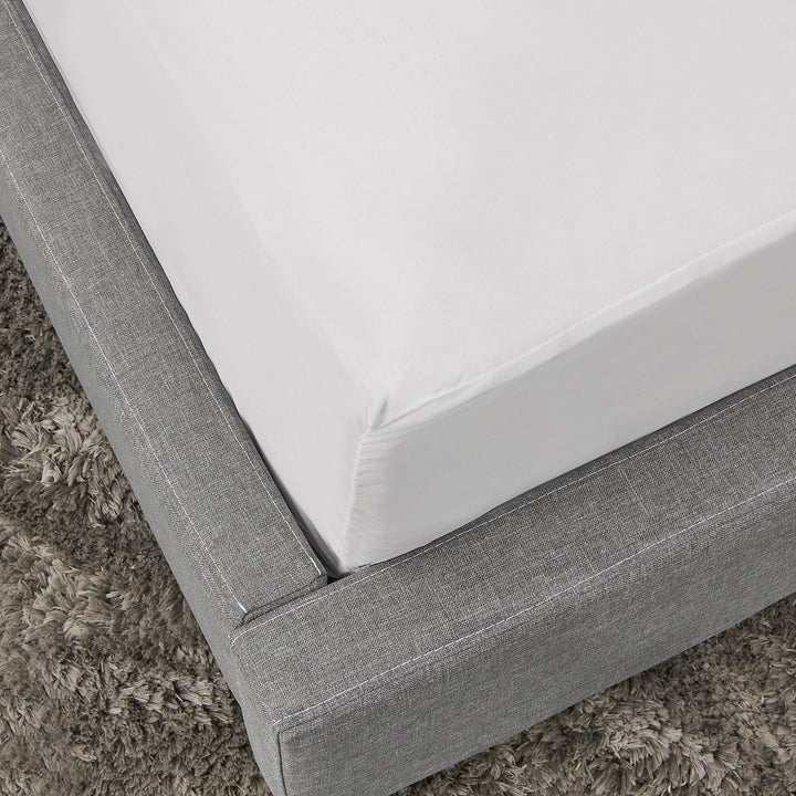 AllerEase Waterproof Mattress Protector- King Size Polyester Zip Allergy Protection Waterproof Quiet Cover