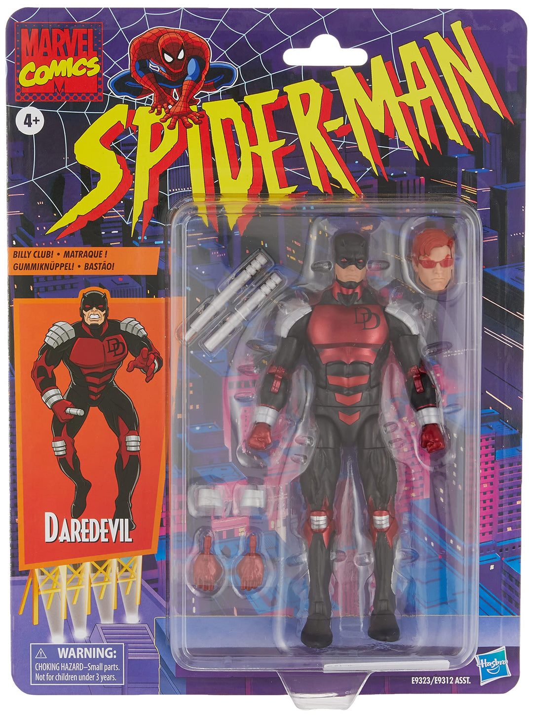 Spider-Man Hasbro Legends Series 6-inch Collectible Daredevil Action Figure Toy Retro Collection