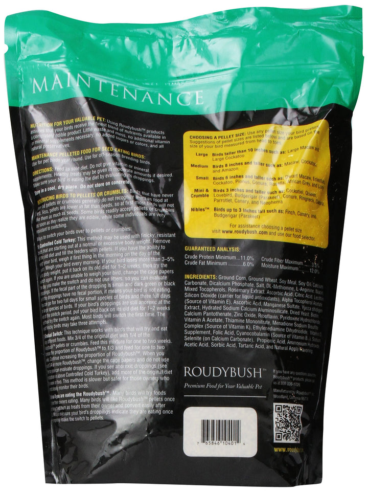 Roudybush Daily Maintenance Bird Food, Mini, 10-Pound