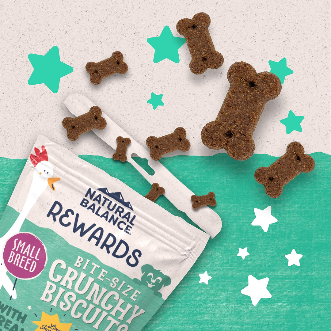 Limited Ingredient Rewards Crunchy Biscuits, Bite-Size Treats for Small-Breed Dogs, Made with Real Chicken, 8 Ounce (Pack of 1)