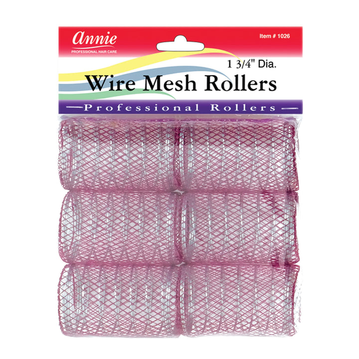 1-3/4 Jumbo Wire Mesh Hair Rollers - 6 Pcs.