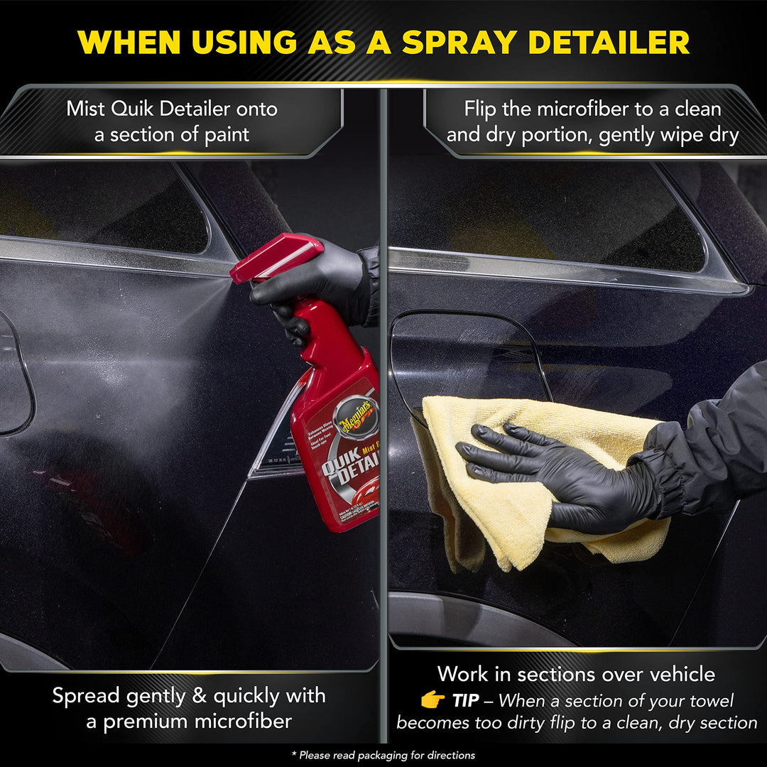 Meguiar's Quik Detailer Mist & Wipe - 32 Oz Spray Bottle