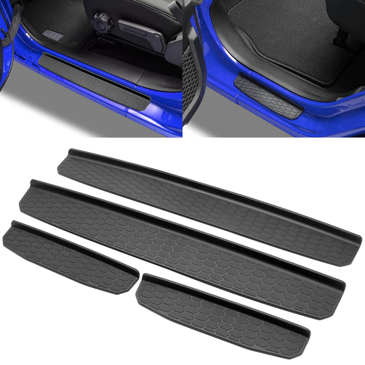 Door Sill Guards Protectors for Jeep Wrangler JL JLU 18-22 Door Entry Guards Protectors Scuff Plate Cover for Jeep Wrangler JL JLU 2018-2022 & Gladiator JT 2020-2022 Accessories (4PCS)