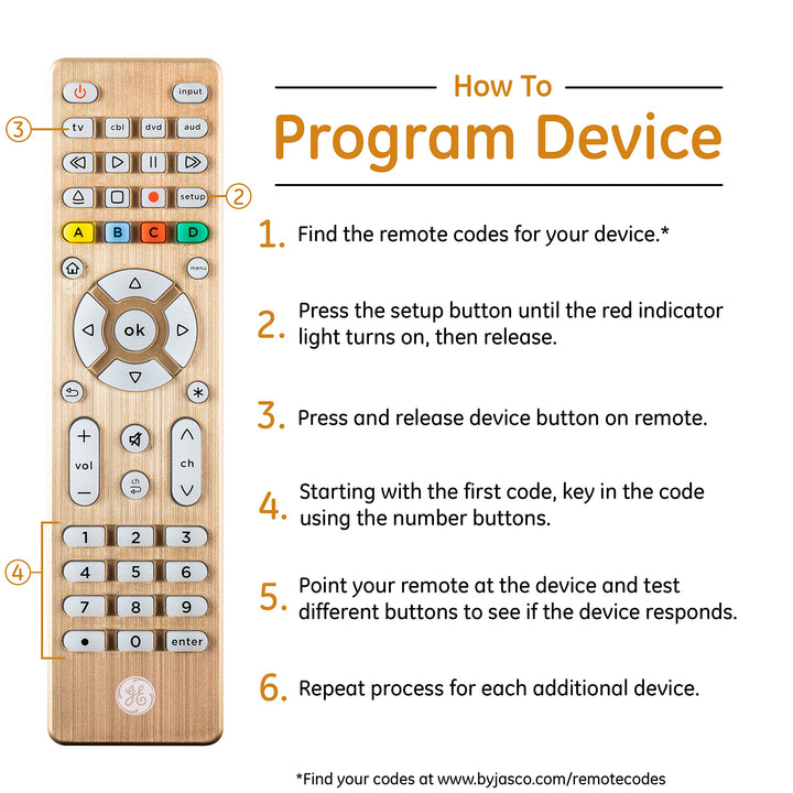 Universal Remote Control, Samsung TV Remote, Universal TV Remote for Roku TV, Vizio, LG, Sony, Sharp, Roku, Apple TV, TCL, Panasonic, Smart TVs, Streaming Players,Bluray, DVD, 4-Device, Gold, 48845