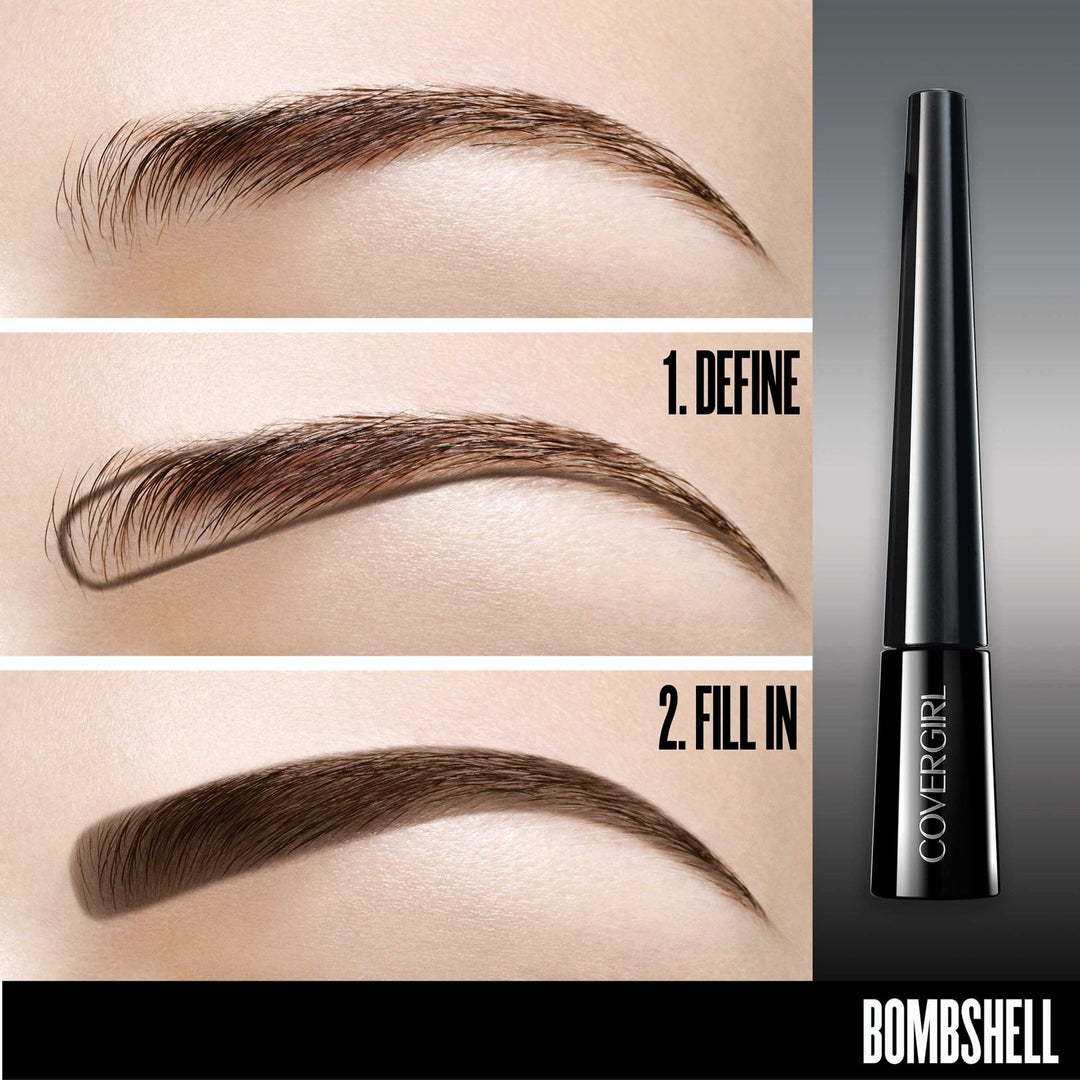 Bombshell POW-der Brow & Liner Eyebrow Powder Black 800, .24 oz (packaging may vary)