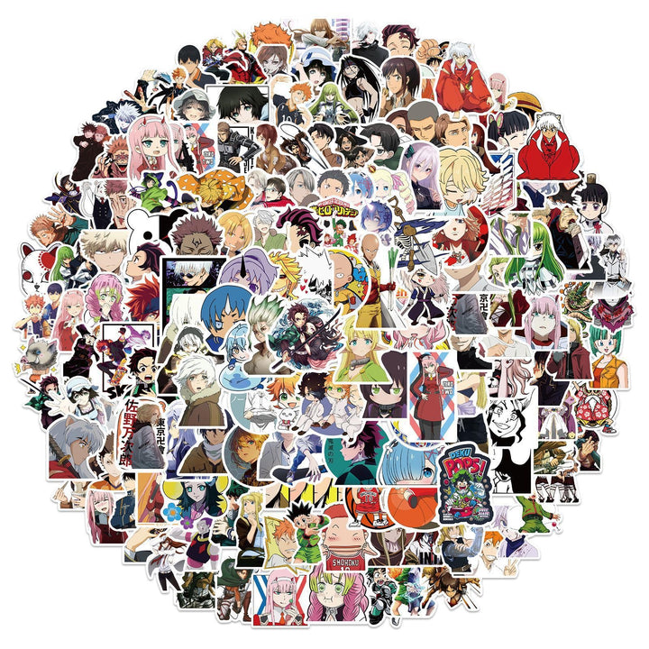 200 Pcs Anime Mixed Stickers,Vinyl Waterproof Stickers for Laptop,Bumper,Skateboard,Water Bottles,Computer,Phone,Anime Sticker Pack for Kids/Teen(Anime Stickers) (Anime Mixed Stickers 200 Pcs)