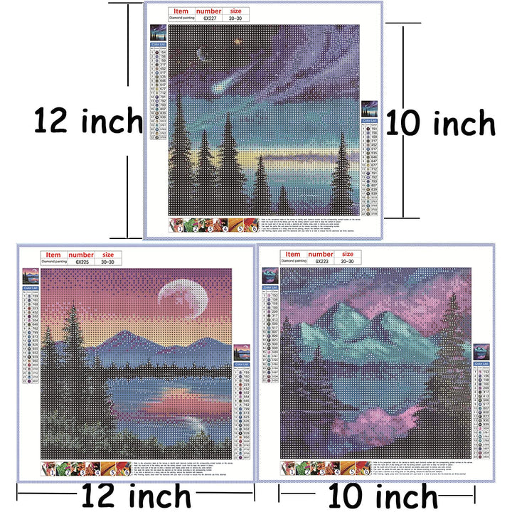 9 Pack Diamond Painting,DIY 5D Diamond Painting Kits for Adults & Kids,Diamond Art Kits for Adults Full,12x12 inch