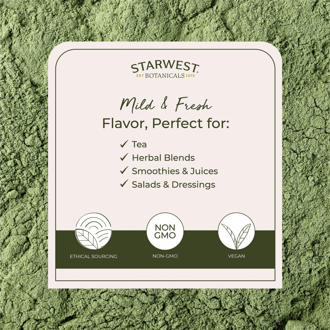 Organic Wheat Grass Powder - Natural Superfood for Tea, Juice, & Water, Pure Wheatgrass, Source of Nutrients, Certified Kosher, Non-GMO - Bulk 1 lb Bag