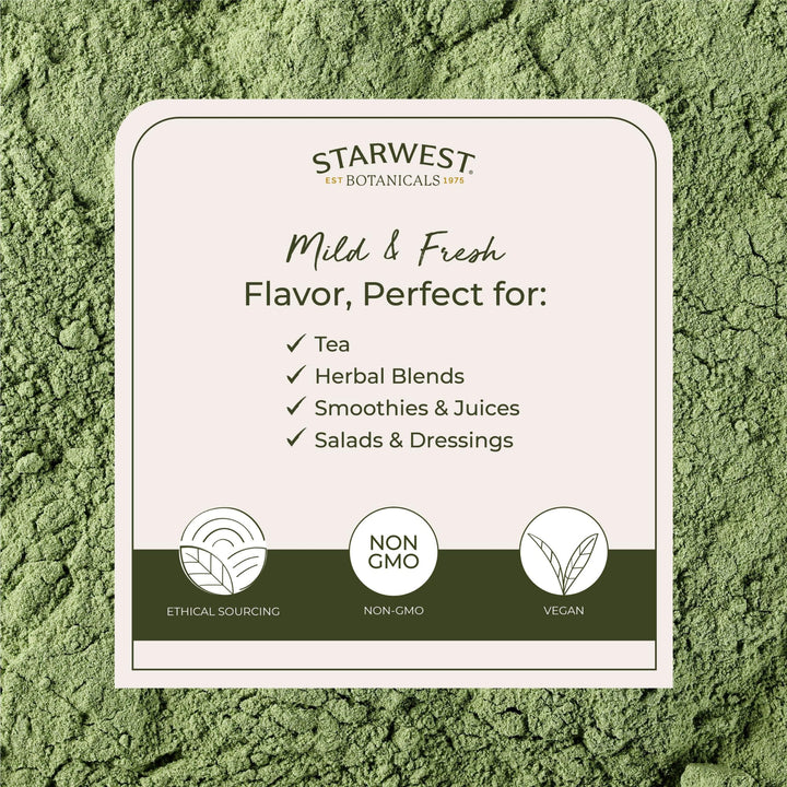 Organic Wheat Grass Powder - Natural Superfood for Tea, Juice, & Water, Pure Wheatgrass, Source of Nutrients, Certified Kosher, Non-GMO - Bulk 1 lb Bag