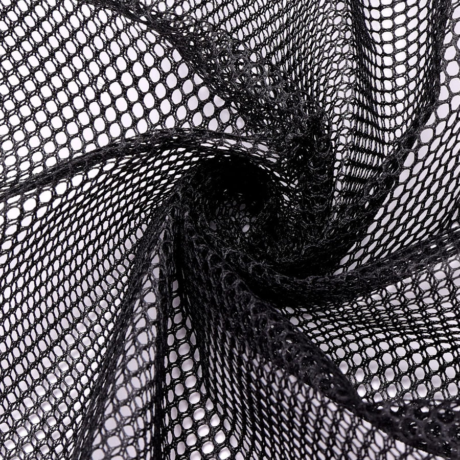 29.5 X 59 Inch Black Mesh Fabric Slightly Stretchy for Backpack Pocket and Straps, Netting Clothes, Netting Bag Shopping Bag