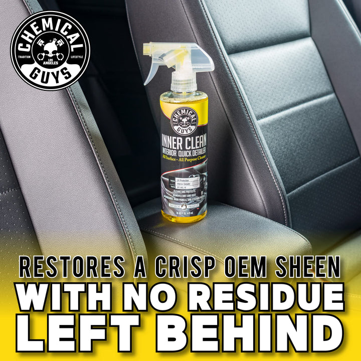 SPI_663_16 InnerClean Quick Detailer with Pineapple Scent, High Performance Interior and Dashboard Cleaner, Dust Repellent, Easy to Use Non Greasy Formula, 16 fl oz
