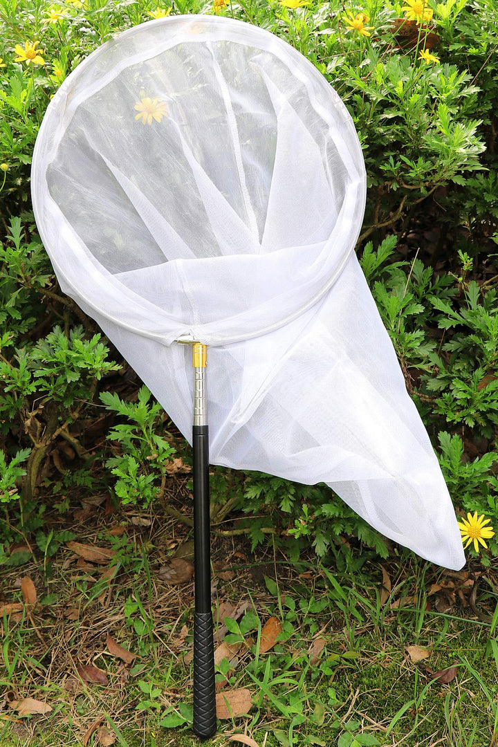 Professional Insect and Butterfly Net with 14 Ring, 26 Net Depth, 59 Telescopic Handle Full Extends to 73 Stainless Lockable