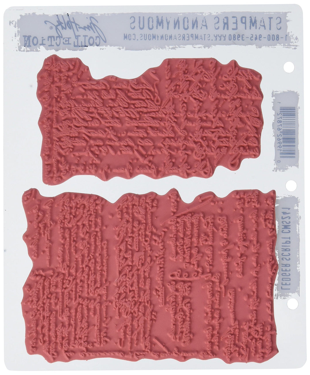 Tim Holtz Cling Stamps 7X8.5, Ledger Script