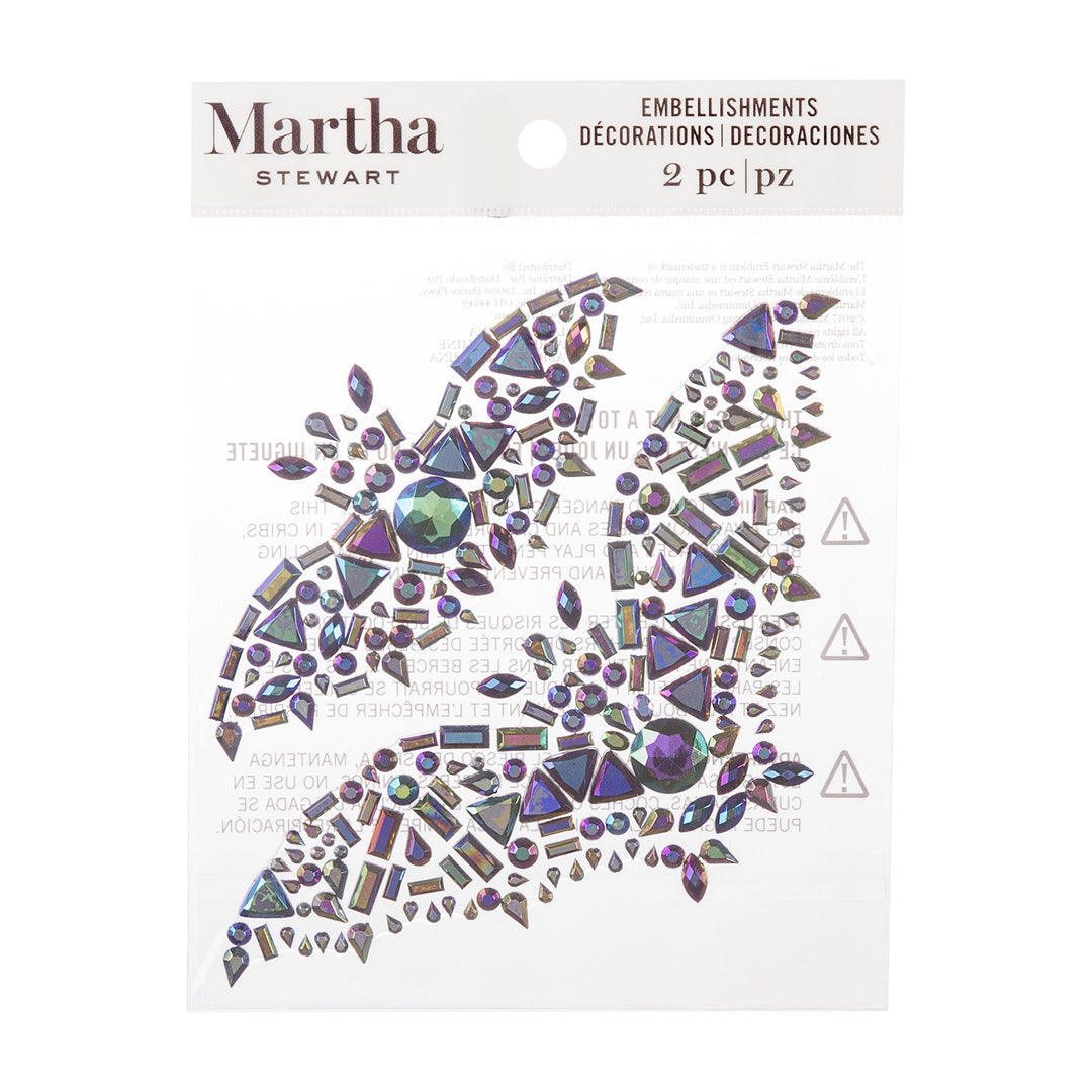 Darice Crafts Gemstone Bat Sticker, 5.5