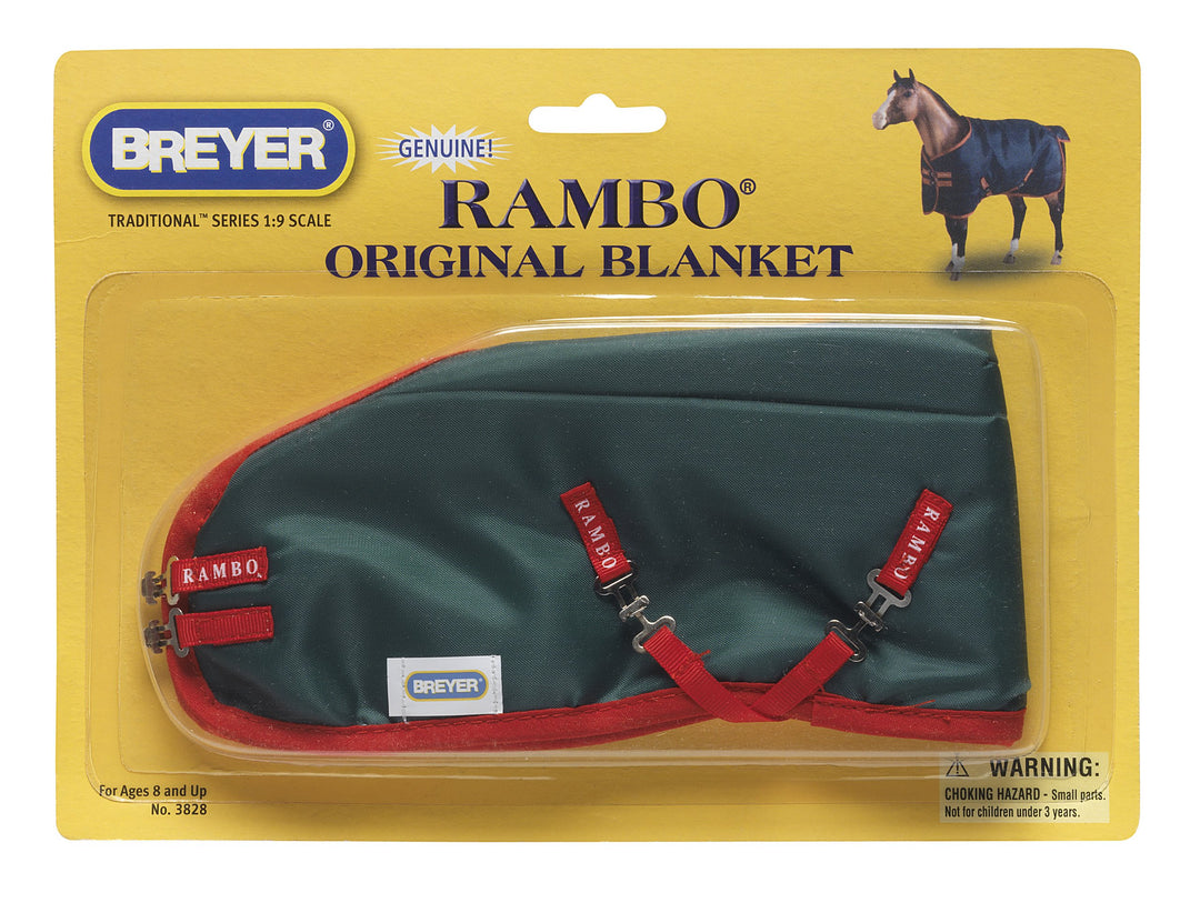 Traditional Rambo Blanket, Green/Red (1:9 Scale)