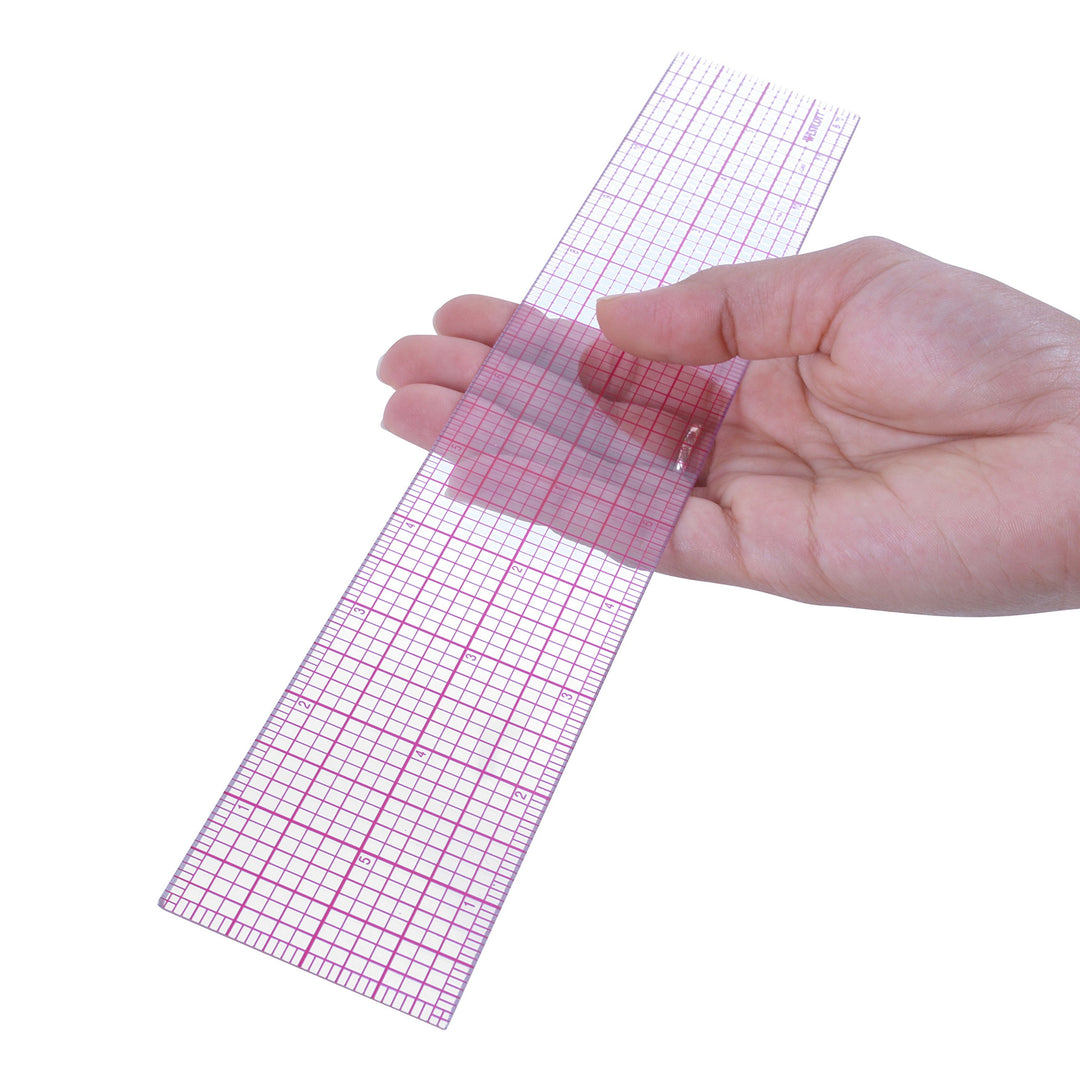 LetterCraft 8ths 12-Inch Beveled Transparent Ruler (B-70)