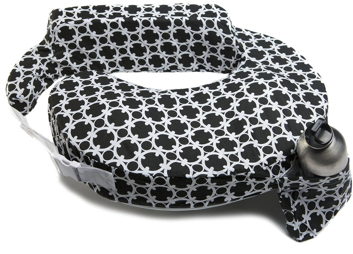 Original Nursing Pillow Cover - Slipcovers for Baby - Adjustable Fit, Easy Care, Durable - Original Nursing Pillow Not Included, Black and White Marina