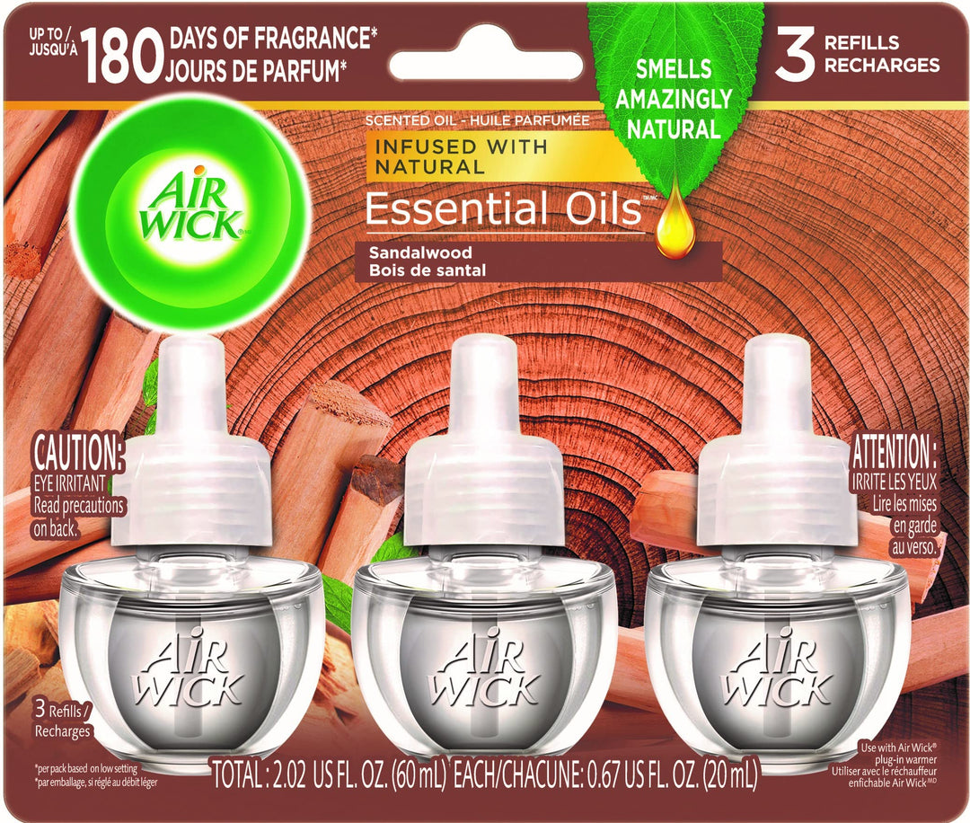 Plug in Scented Oil, Woodland Mystique, Fall scent, Fall spray, (3x0.67oz), Essential Oils, Air Freshener, Packaging May Vary, 3 Count