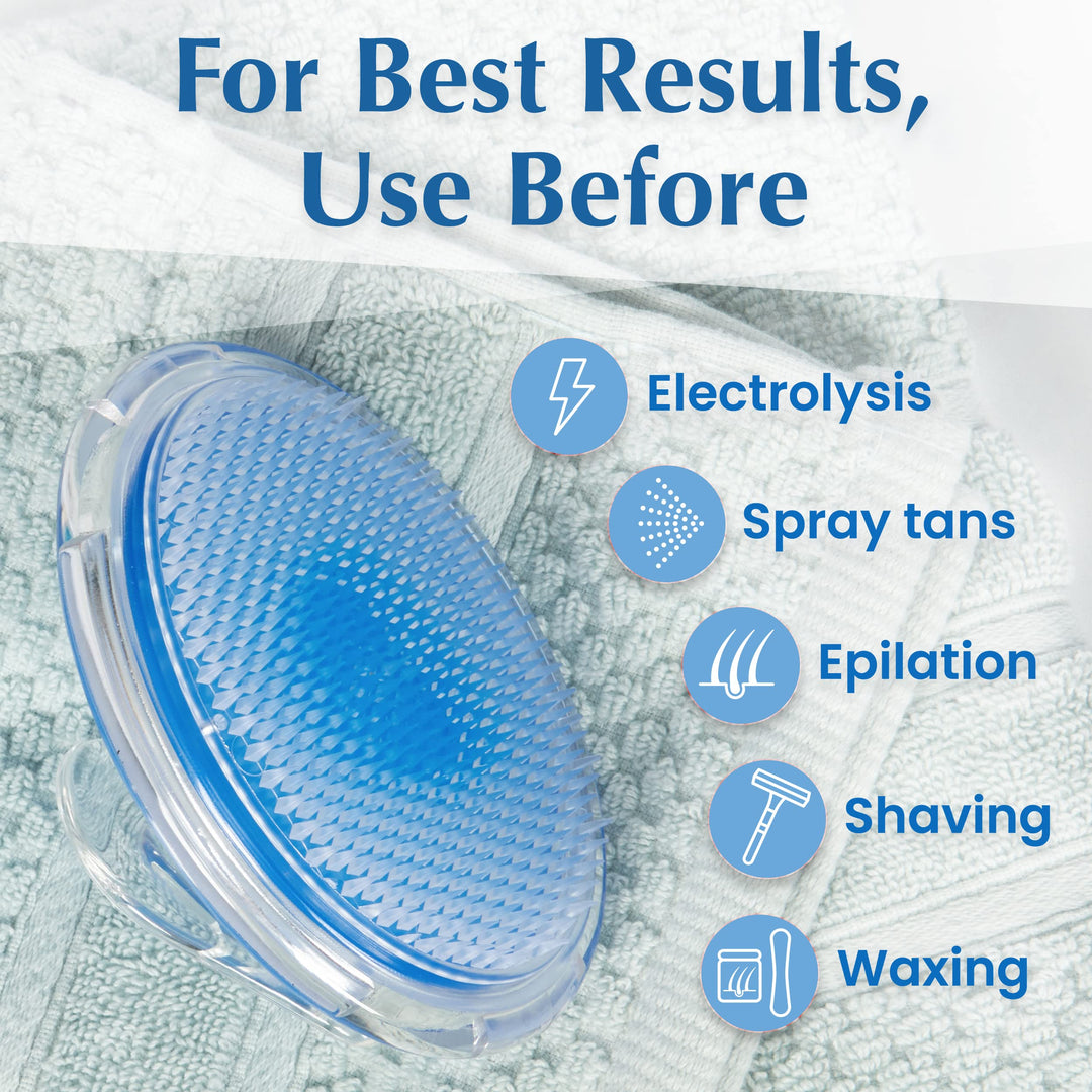 Exfoliating Brush to Treat and Prevent Razor Bumps and Ingrown Hairs - Eliminate Shaving Irritation for Face, Armpit, Legs, Neck, Bikini Line - Silky Smooth Skin Solution for Men and Women
