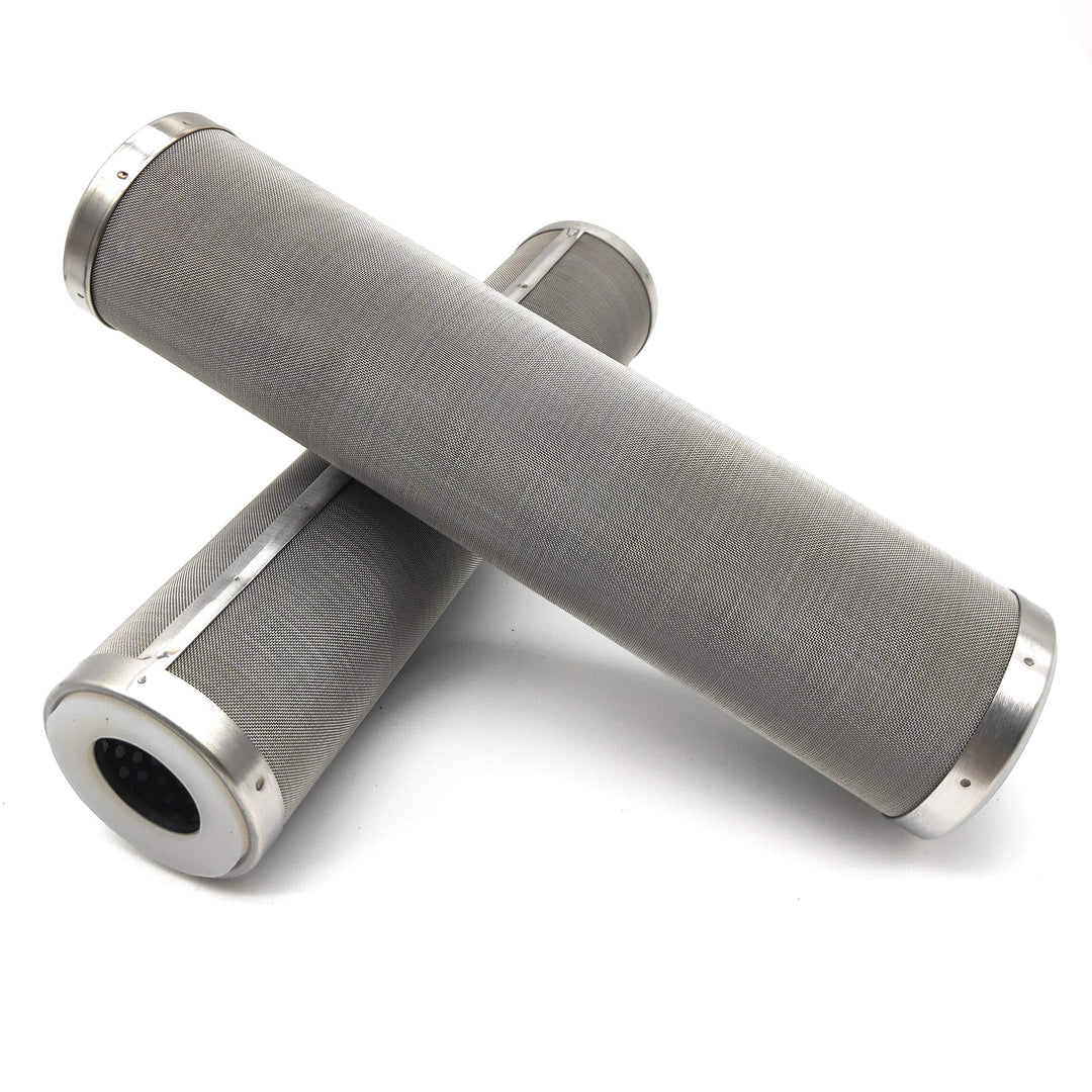 Stainless Steel Cleanable Wire Mesh Filter Cartridge 10” Length, 2.5”OD (25 Micron)