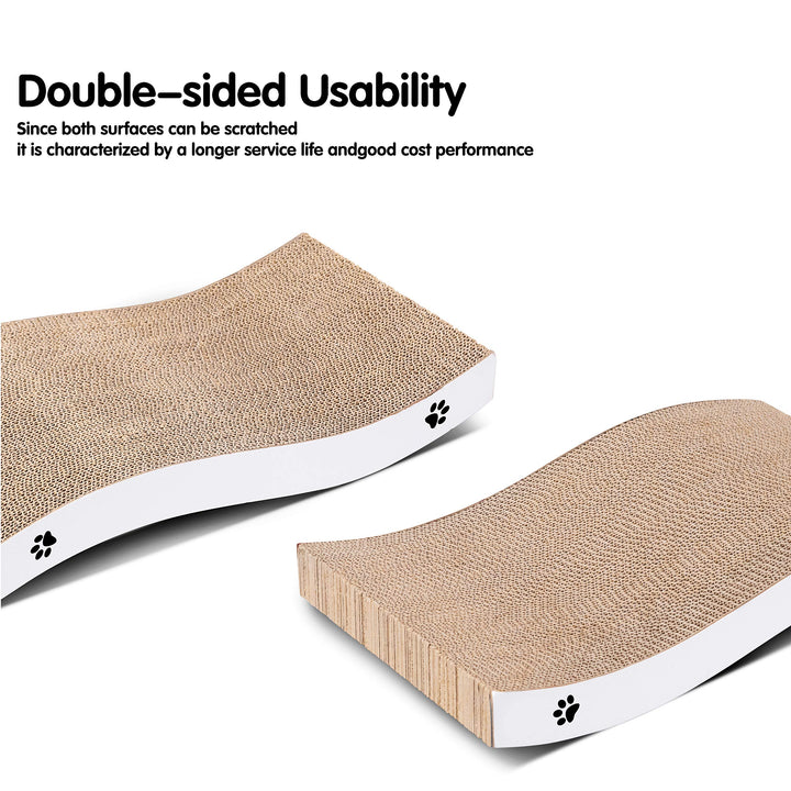 Cat Scratcher, Large Scratch Pad, Durable Corrugated Cardboard Scratching Board for Indoor Cats, Heavy Duty, Double-Sided Usability, Recyclable, with Catnip