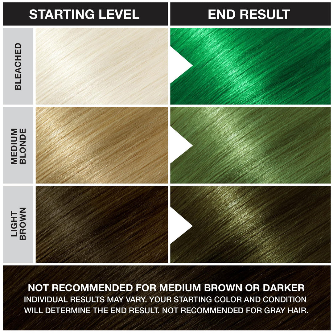 Apple Green Semi Permanent Conditioning Hair Color, Vegan, PPD and Paraben Free, lasts up to 25 washes, 3.5oz